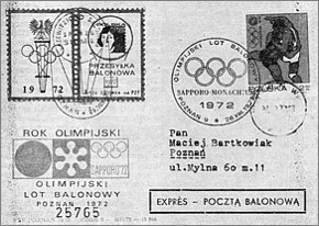 Kartka poczty balonowej